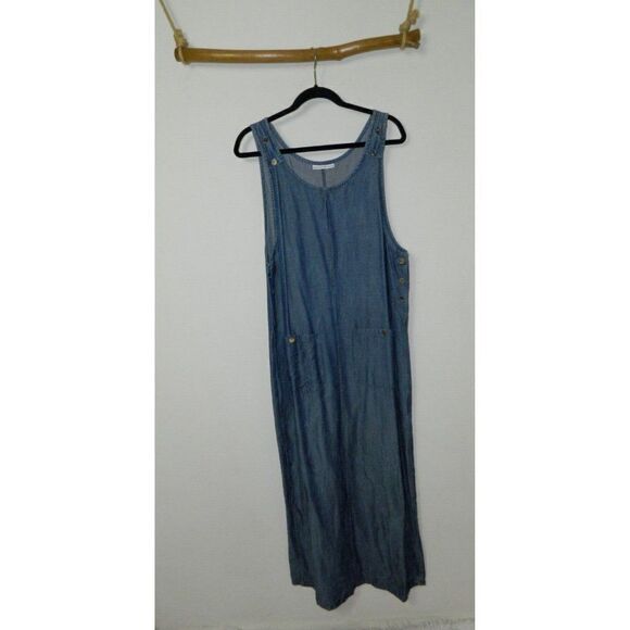 Bryn Walker Dress Blue Chambray Maxi Lagenlook Tunic Modesty Dress Size Small - Picture 5 of 12